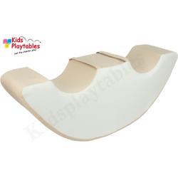Soft Play Foam Schommelwip wit-beige | rocker | wipwap | foamblokken | bouwblokken | Soft play speelgoed | schuimblokken